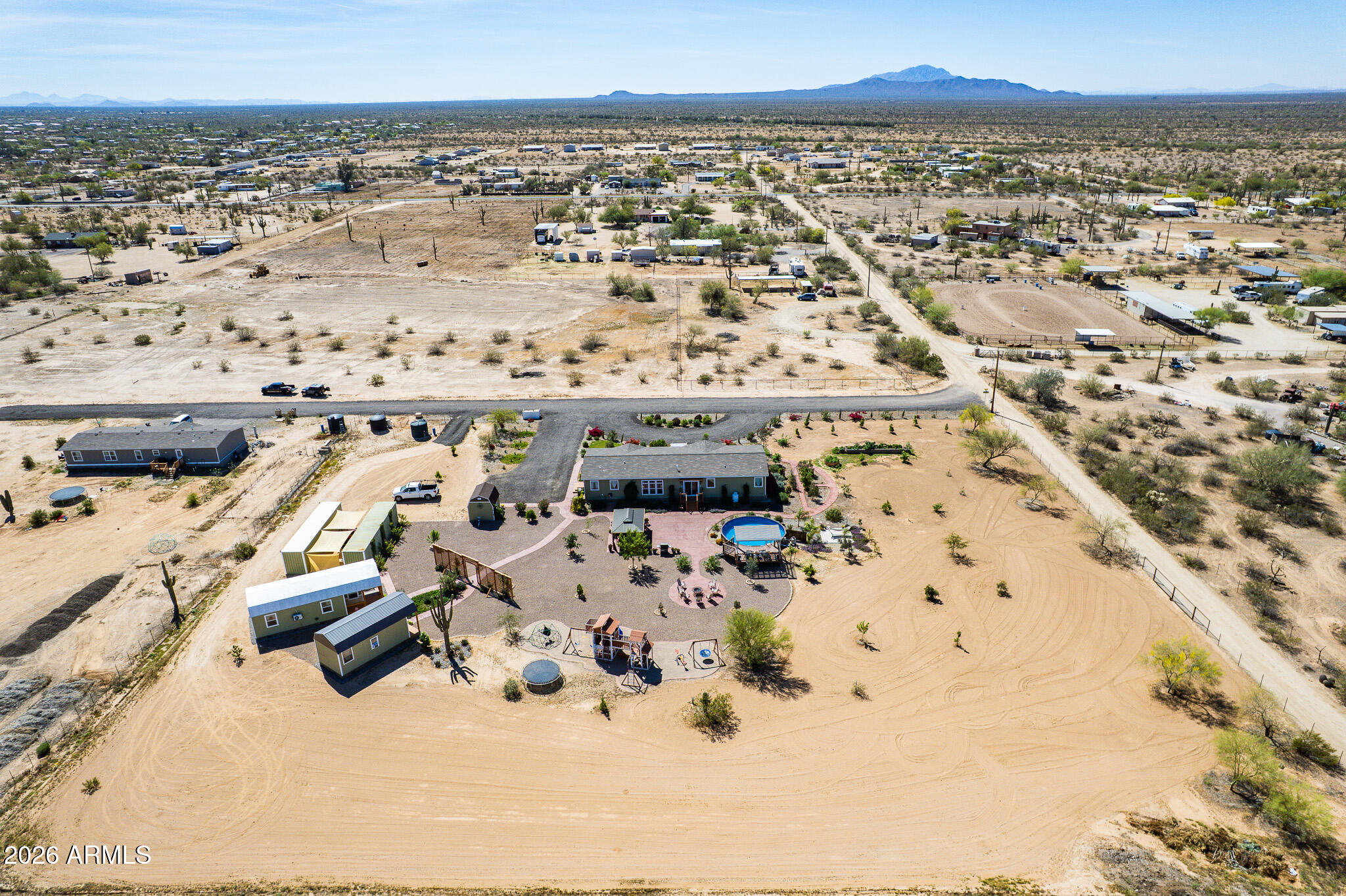 22622 East Day Spring Lane Florence, AZ 85132 - Photo 68 of 70 an aerial view of residential houses with outdoor space