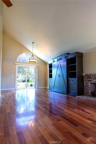 a view of stairs and furniture