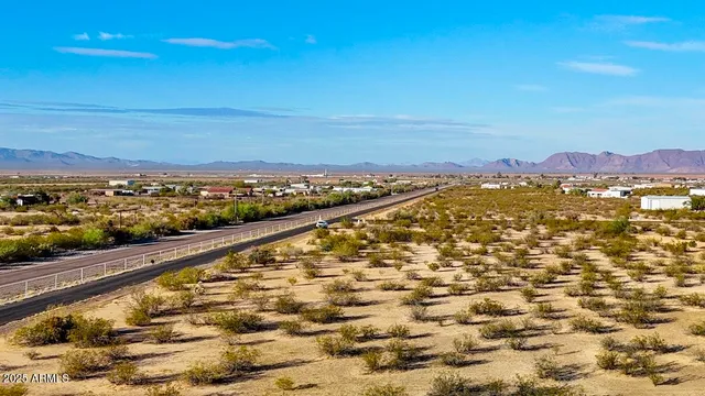 a view of city and mountain