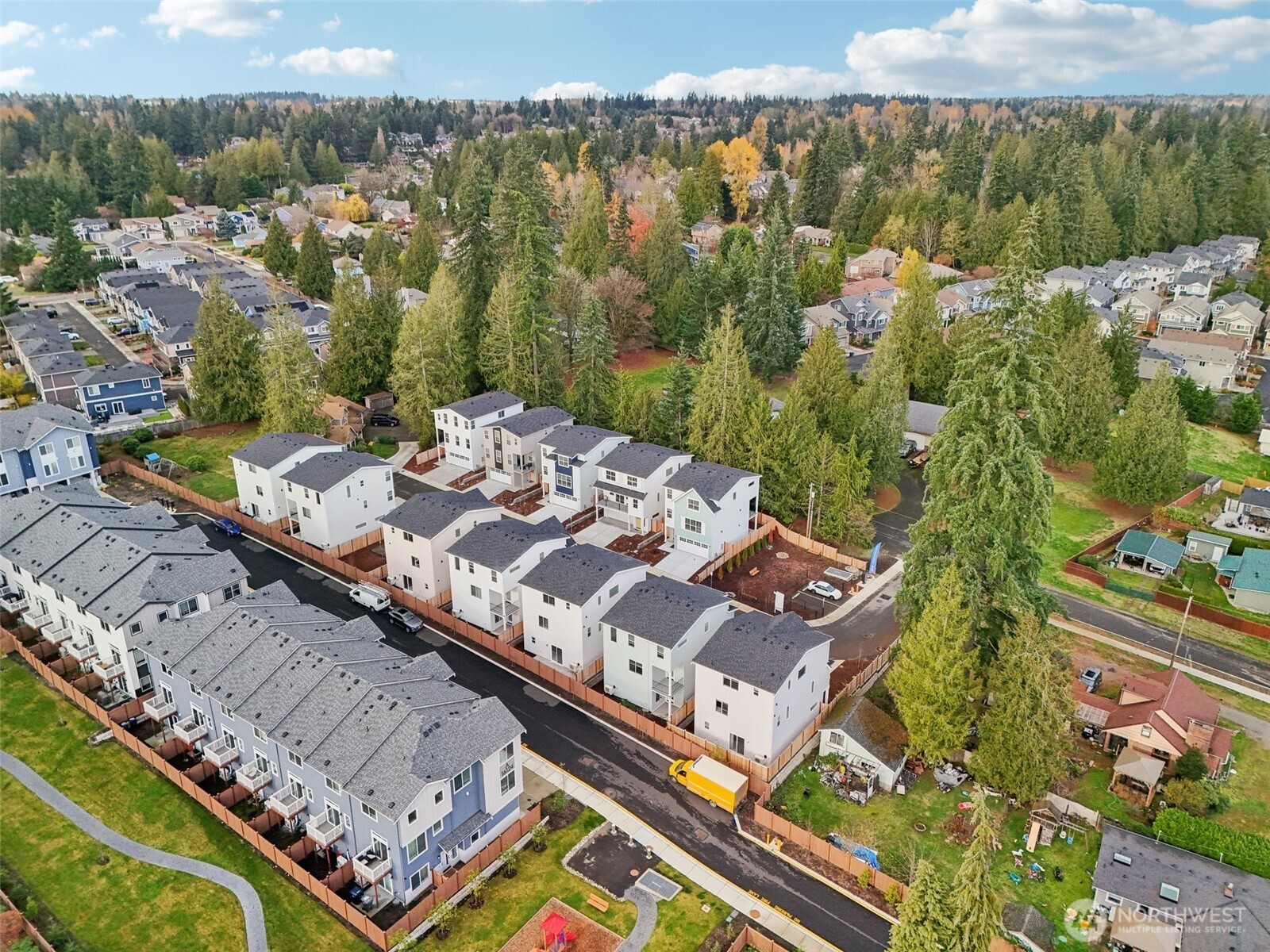 15 160th Place Southeast Bothell, WA 98012 - Photo 36 of 36 an aerial view of a residential apartment building with a yard