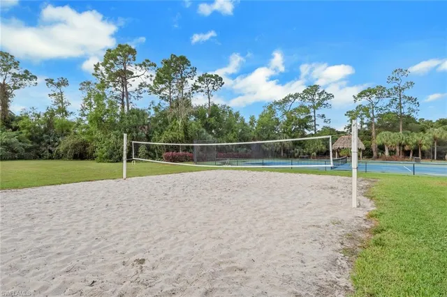 a view of a park with slide