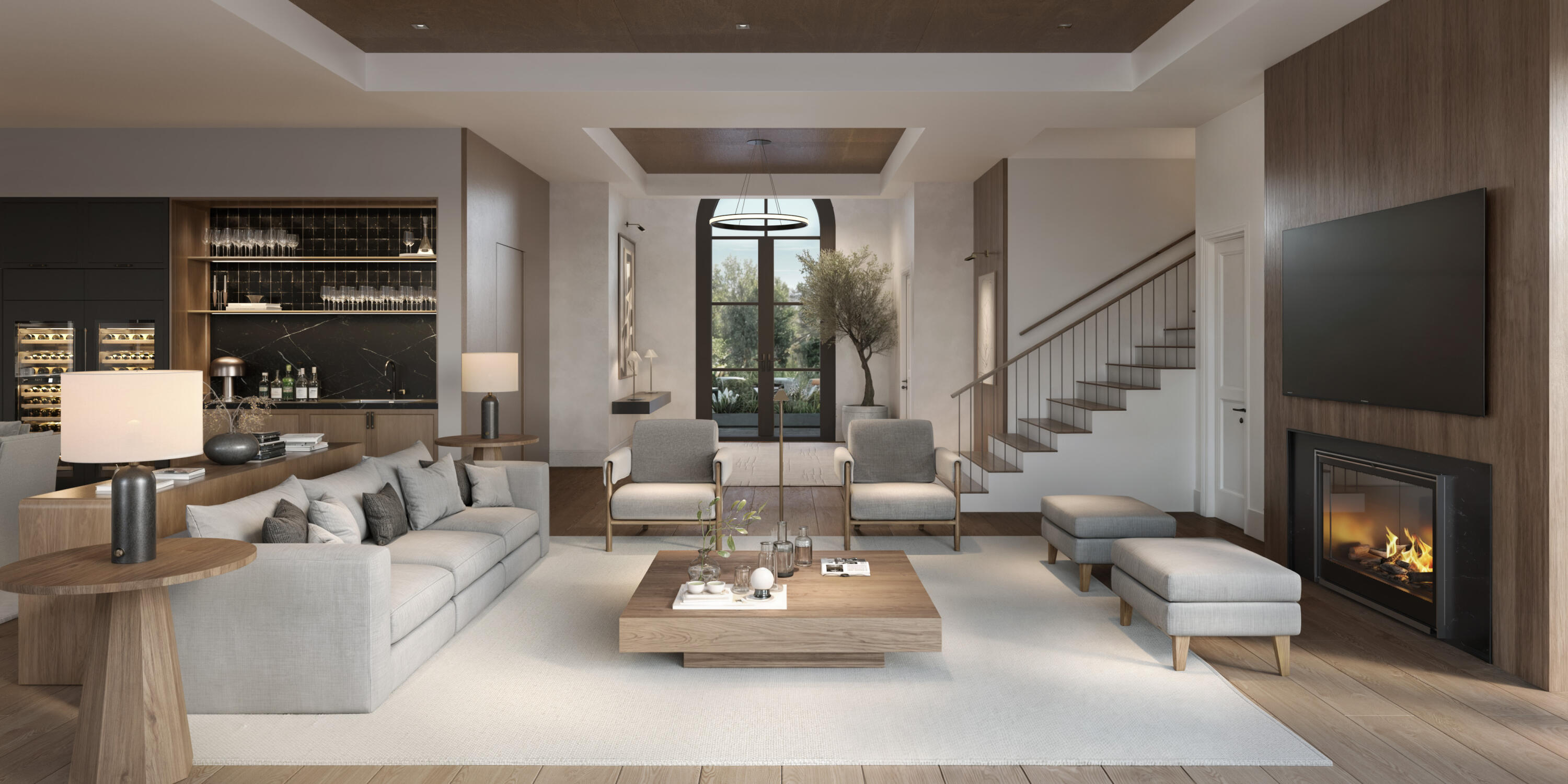 824 Azalea Street Boca Raton, FL 33486 - Photo 14 of 36 a living room with furniture fireplace and lamp