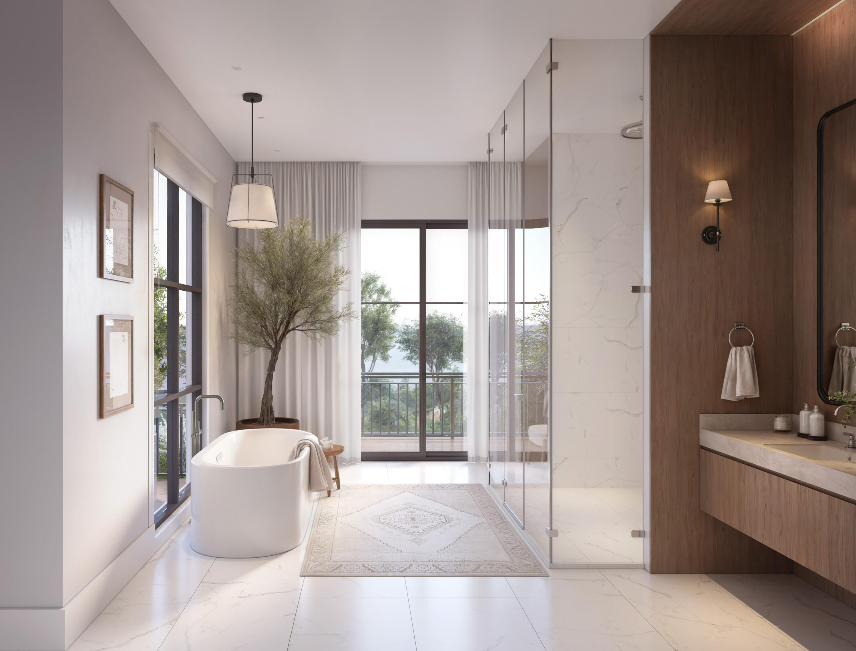 824 Azalea Street Boca Raton, FL 33486 - Photo 32 of 36 a living room with furniture a chandelier and a large window