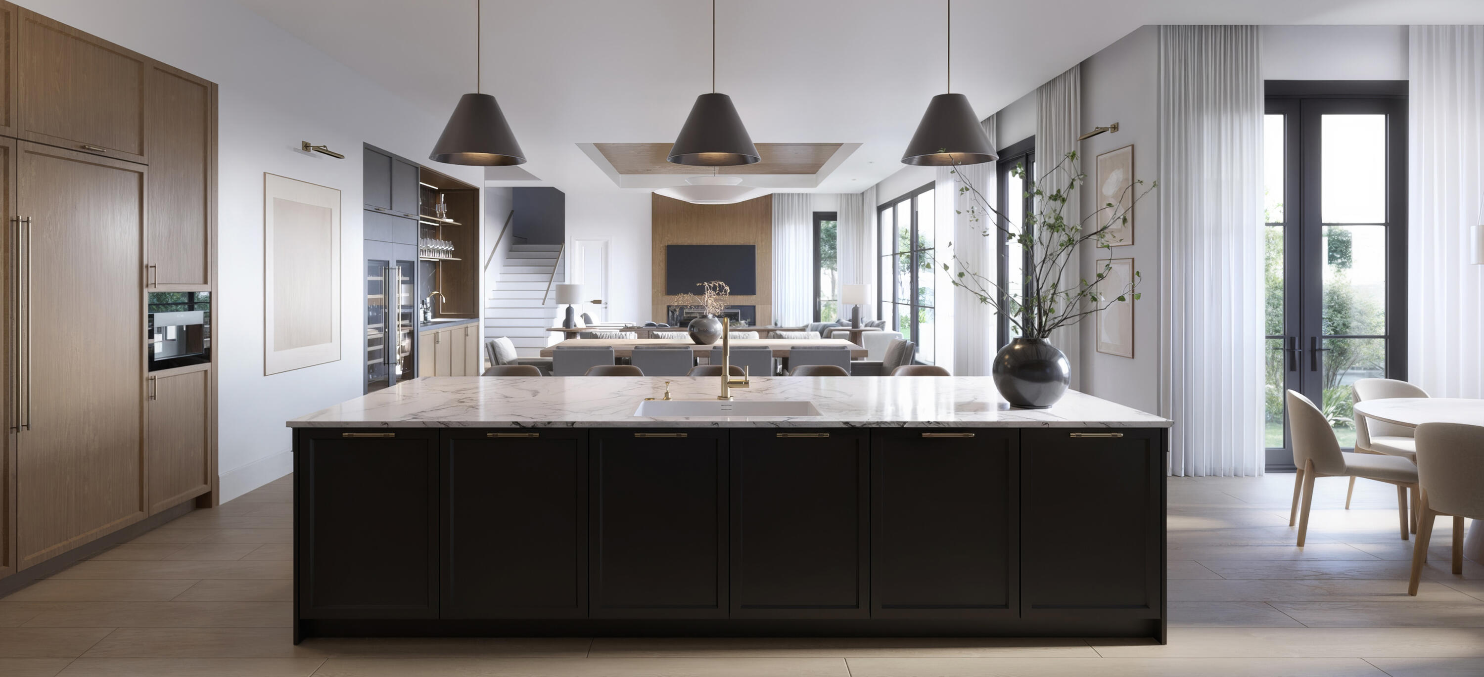 824 Azalea Street Boca Raton, FL 33486 - Photo 9 of 36 a kitchen with stainless steel appliances granite countertop a sink and a large window