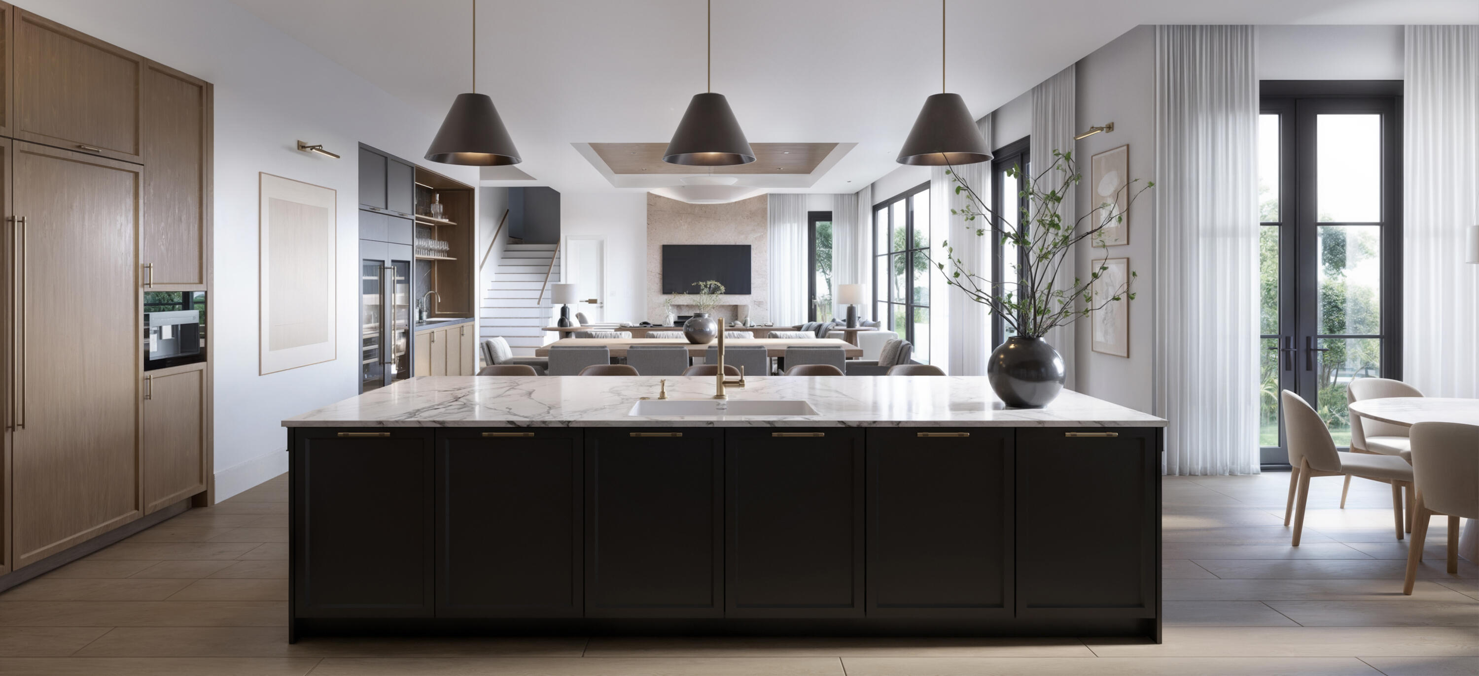 824 Azalea Street Boca Raton, FL 33486 - Photo 10 of 36 a kitchen with stainless steel appliances granite countertop a sink and a large mirror