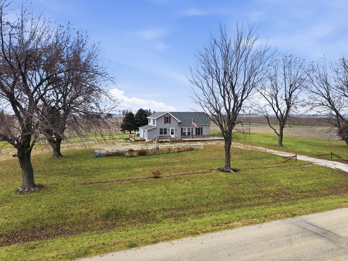 901 Hermann Road Lee, IL 60530 - Photo 28 of 42 a view of yard with swimming pool outdoor seating and trees