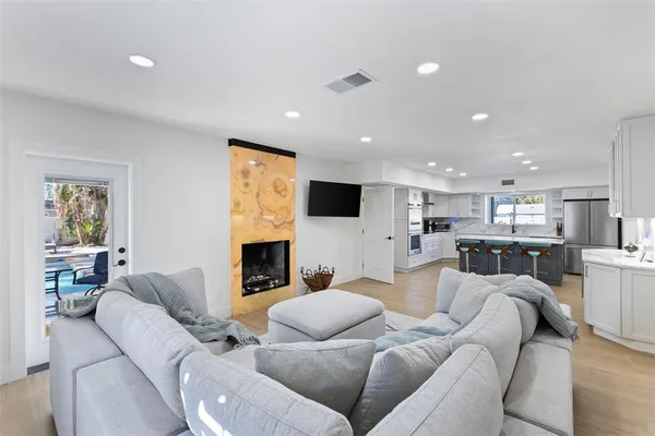 a view of workspace with cabinets