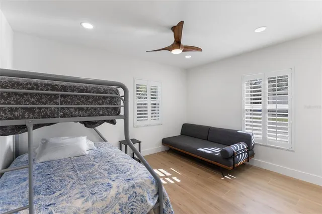 a view of entryway with wooden floor