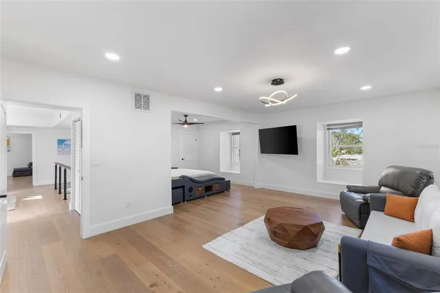 a living room with furniture and a couch