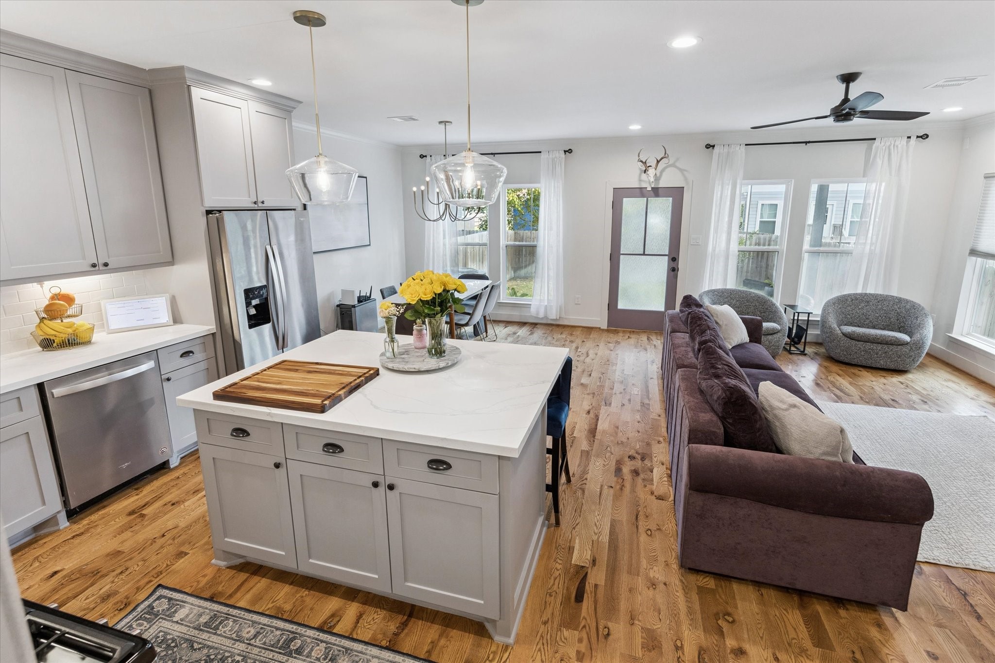 3404 Castor Street Houston, TX 77022 - Photo 11 of 30 a living room with a sink a counter space and a window