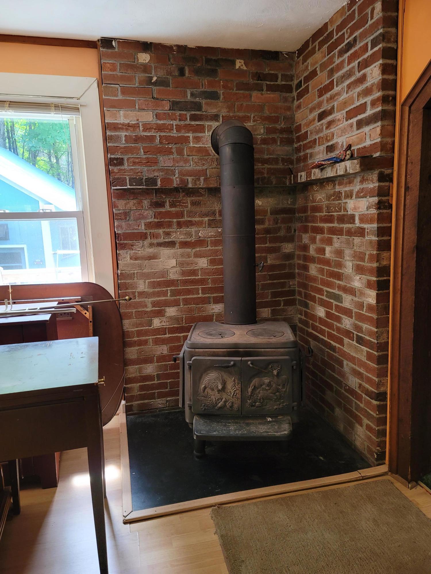 346 Bond Spring Road West Newfield, ME 04095 - Photo 13 of 23 Bond Spring woodstove and hearth