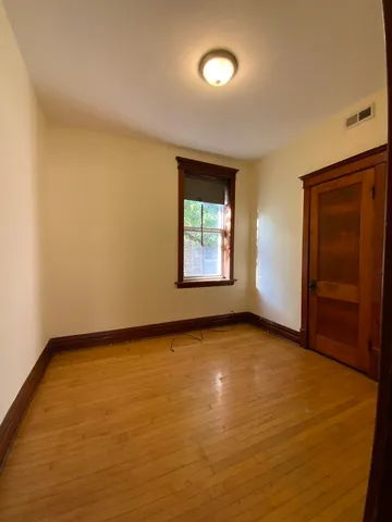 an empty room with a window