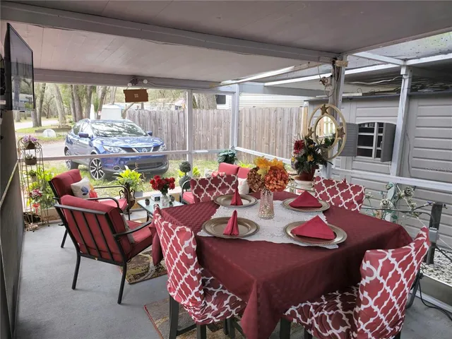 a outdoor space with a patio