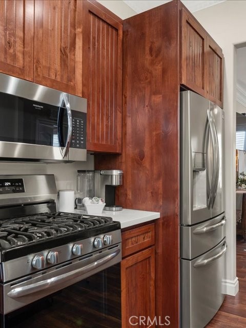 701 Rio Street Red Bluff, CA 96080 - Photo 63 of 72 a kitchen with stainless steel appliances granite countertop a refrigerator stove and microwave