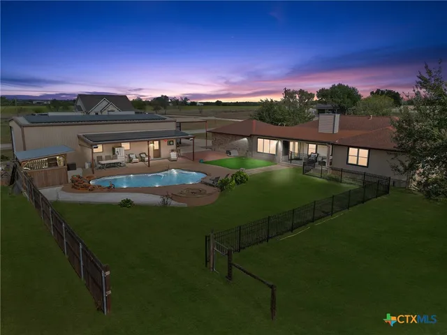 a view of a lake with a city view