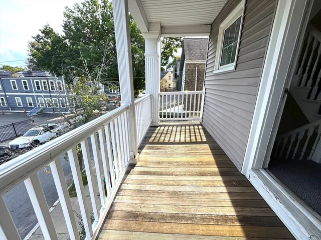 a view of balcony with deck
