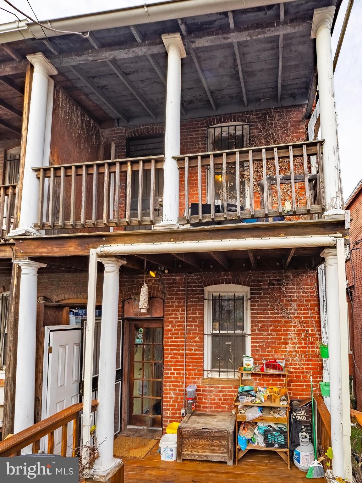 116 U Street Northwest Washington, DC 20001 - Photo 23 of 49 Sheltered back porches on main & upper levels