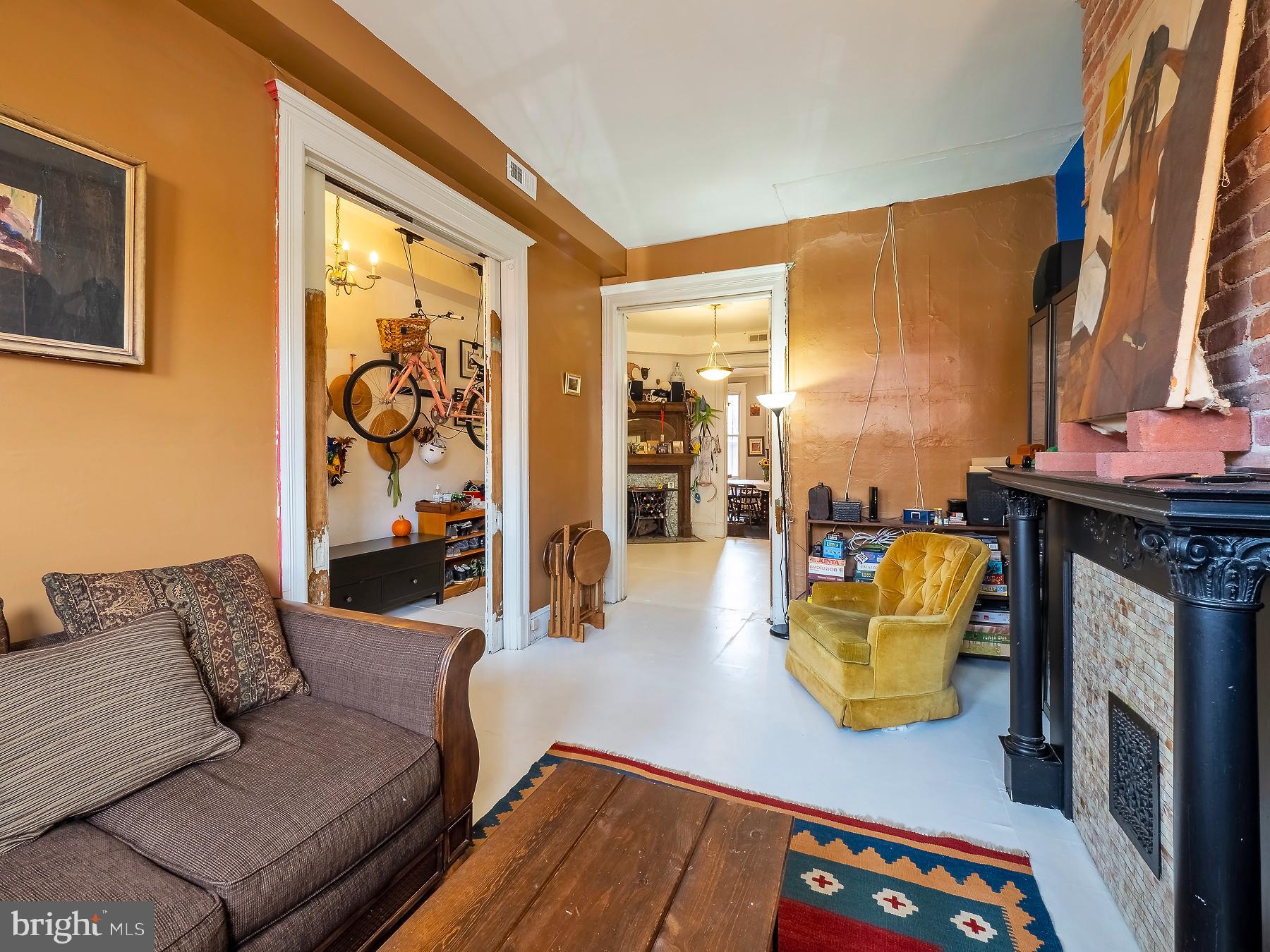 116 U Street Northwest Washington, DC 20001 - Photo 9 of 49 Original pocket doors could be refinished