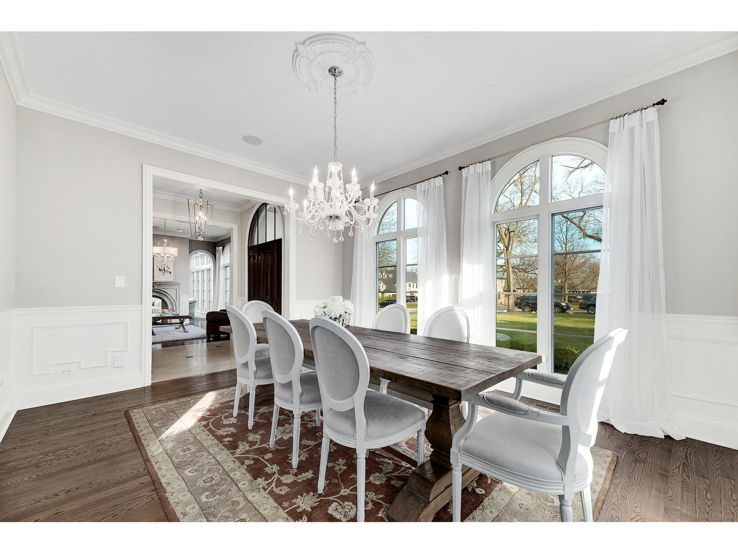 728 Cleveland Road Hinsdale, IL 60521 - Photo 11 of 35 a view of a dining room with furniture window and wooden floor