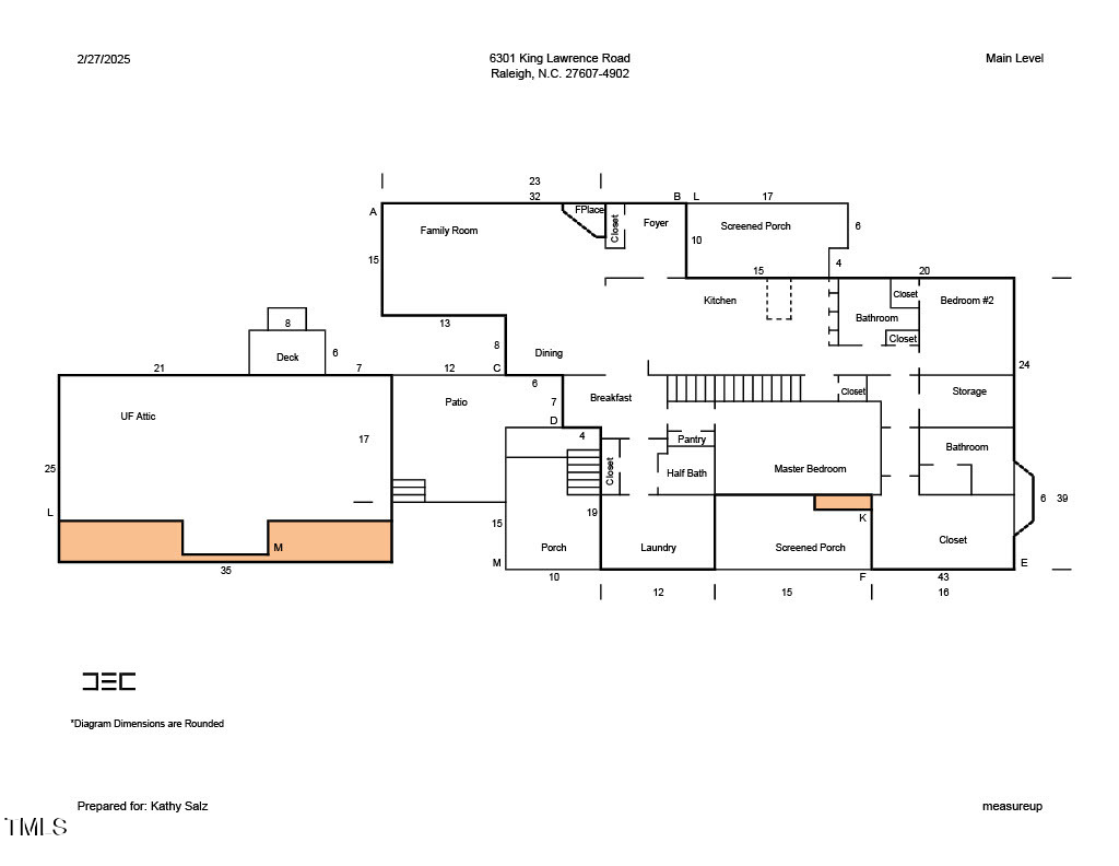 6301 King Lawrence Road Raleigh, NC 27607 - Photo 76 of 79 a picture of floor plan