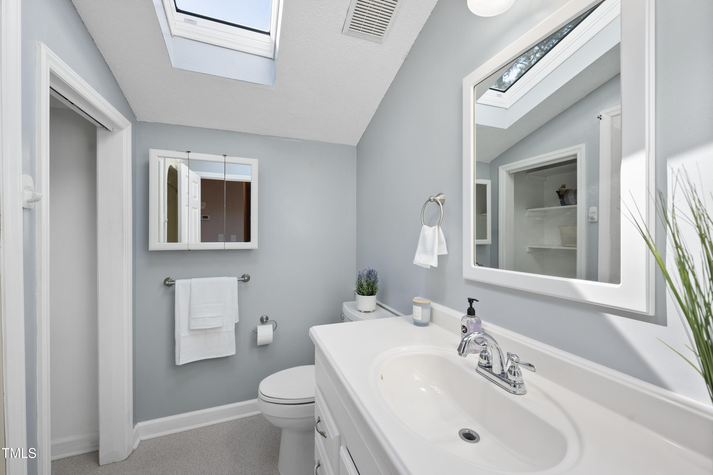 6301 King Lawrence Road Raleigh, NC 27607 - Photo 49 of 79 a bathroom with a sink toilet and mirror