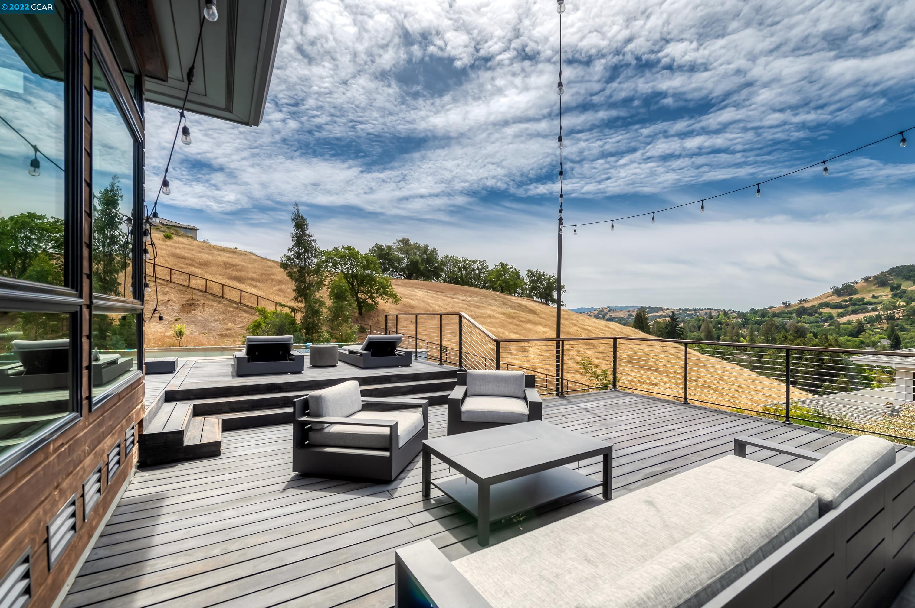 155 Arbor View Lane Lafayette, CA 94549 - Photo 10 of 32 a view of a terrace with couches and pool view