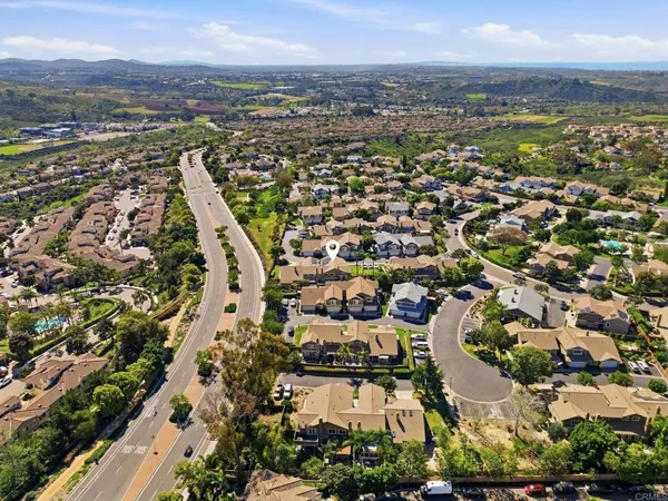 an aerial view of residential building with outdoor space