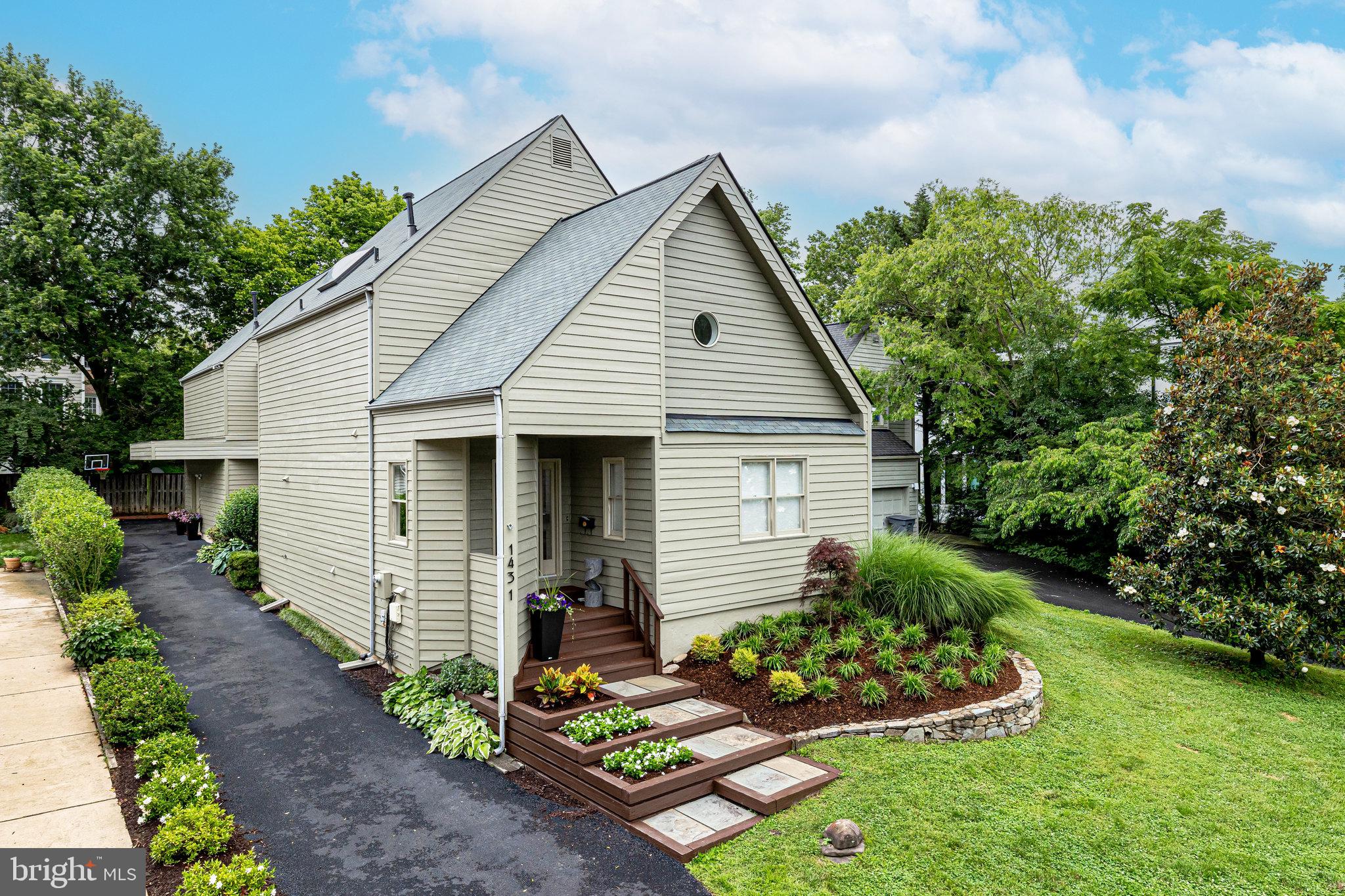 Elevated view of home w/ 2  car garage