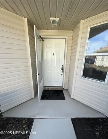 a view of a entryway door of the house