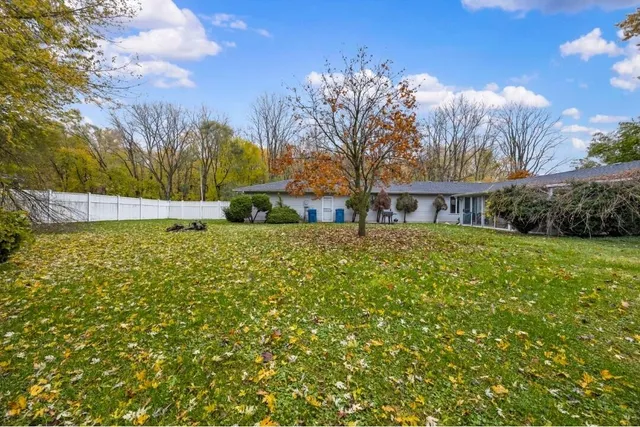a view of house with backyard