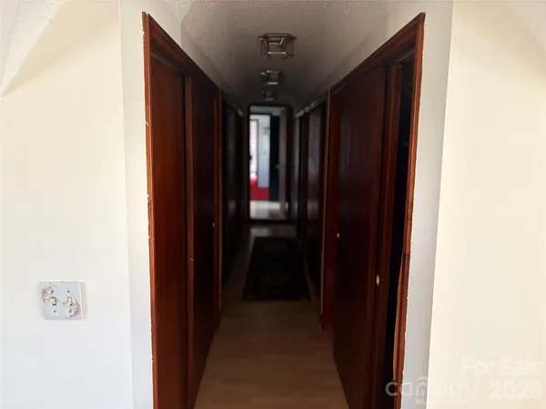 a view of a park with trees