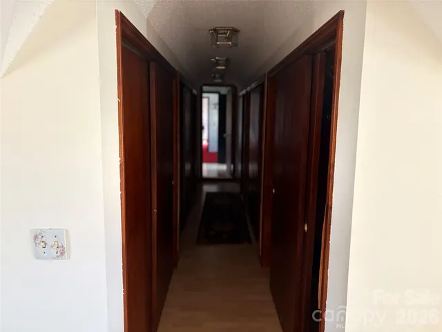 a view of a park with trees