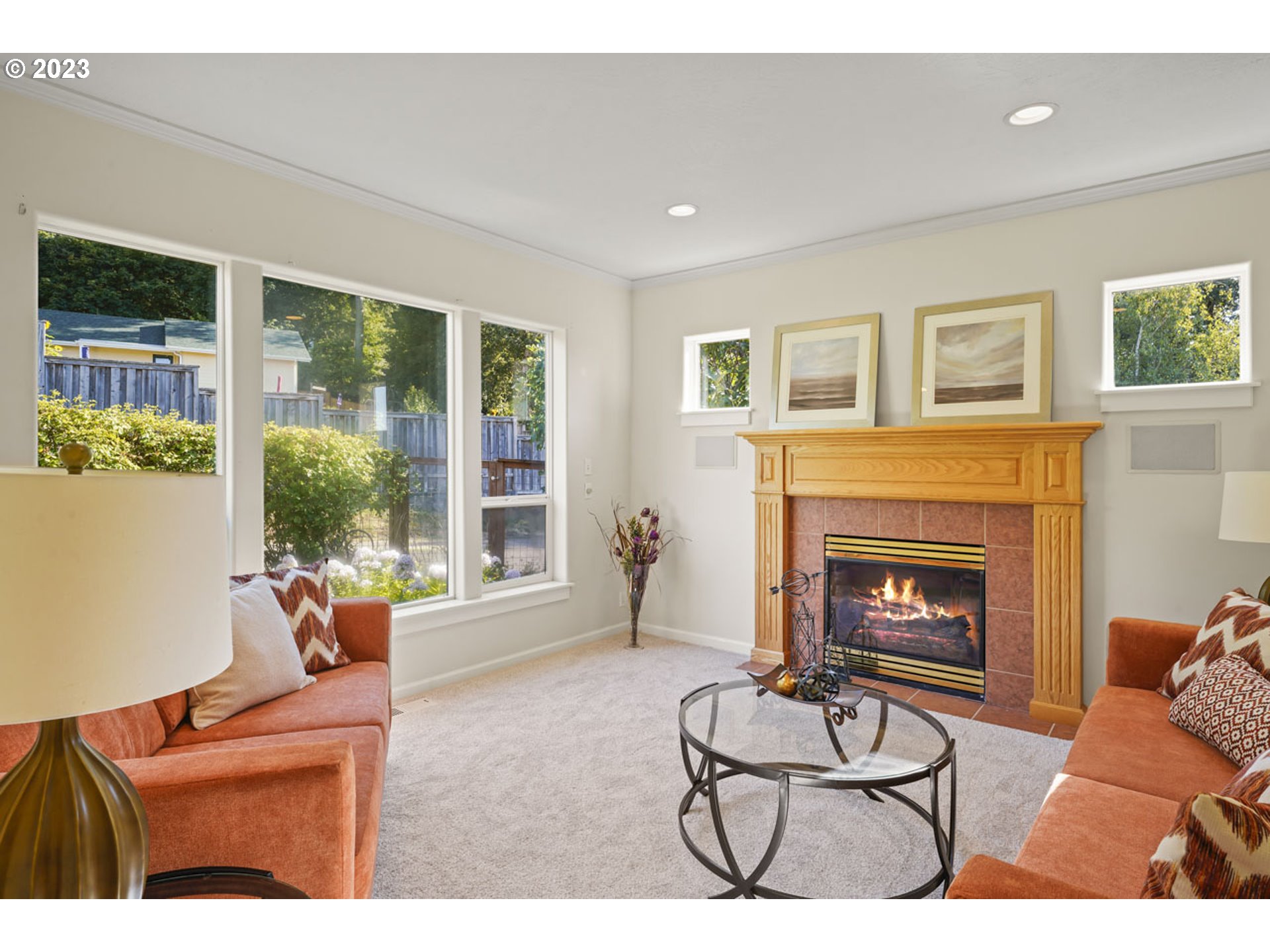 2920 Adams Street Eugene, OR 97405 - Photo 7 of 38 a living room with furniture and a fireplace
