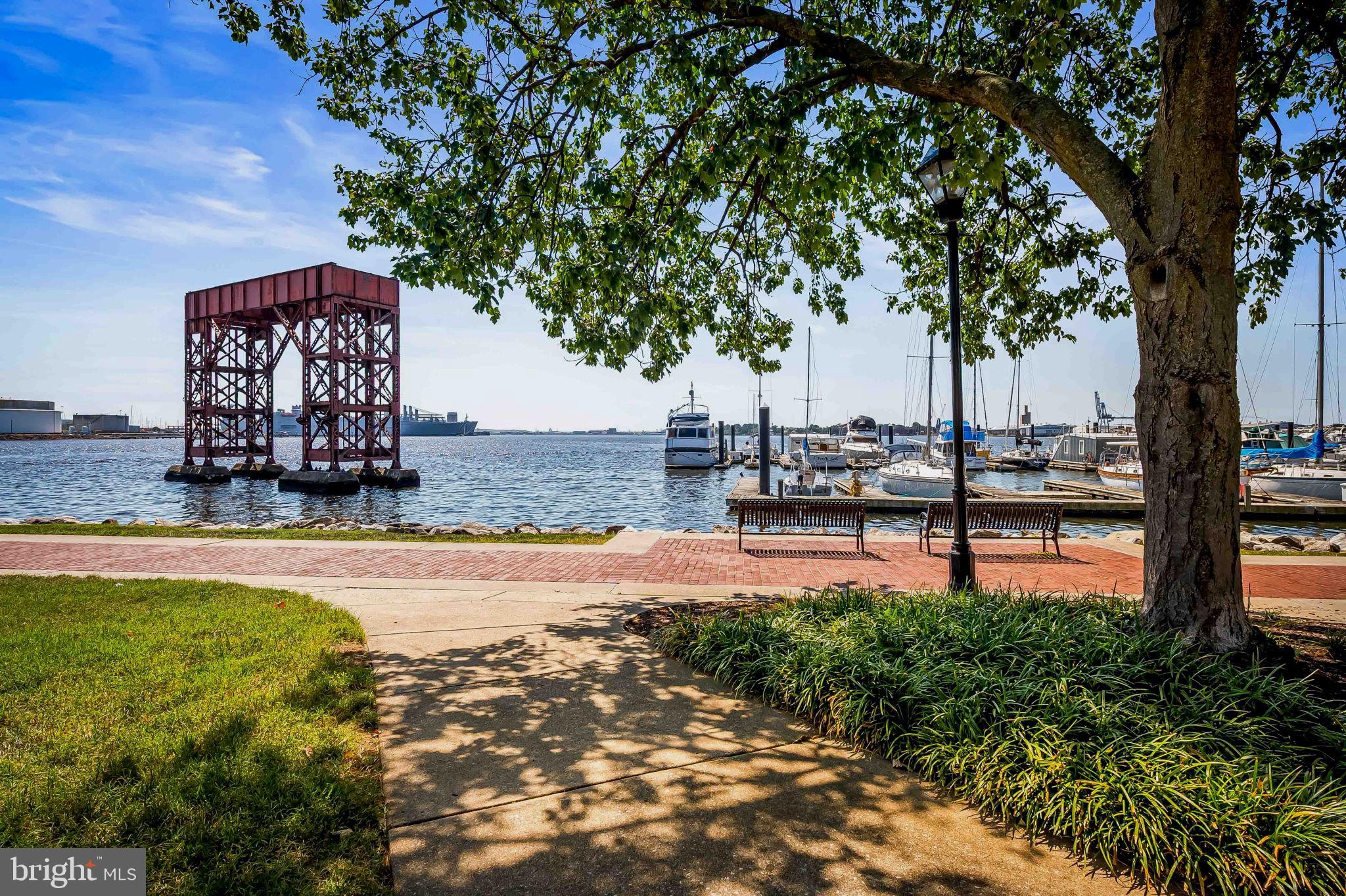 2901 Boston Street, Unit 204 Baltimore, MD 21224 - Photo 43 of 60 a backyard of a house with lots of green space