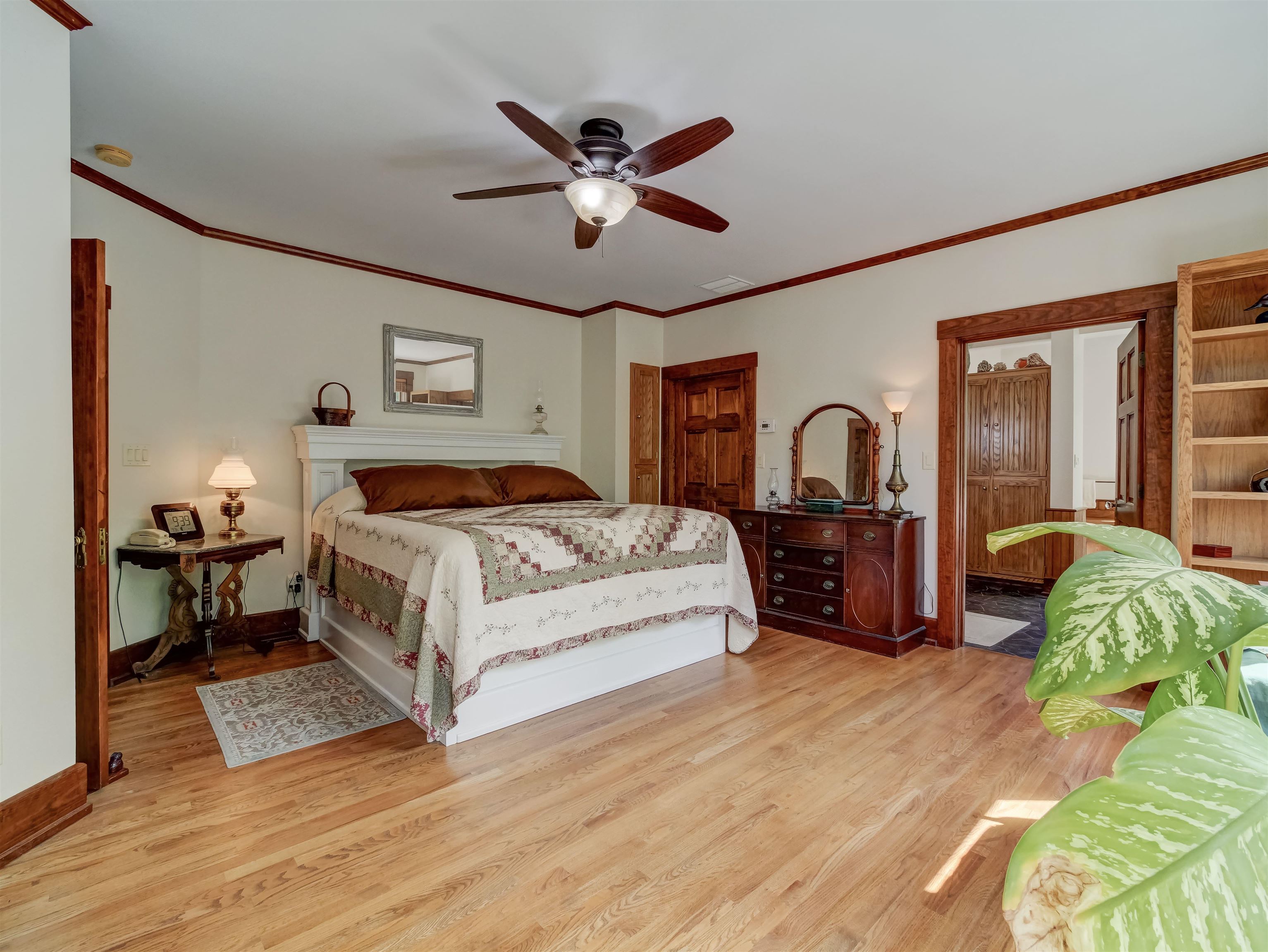 7304 Dry Run Road Williamsville, VA 24487 - Photo 28 of 57 a bedroom with a bed and ceiling fan