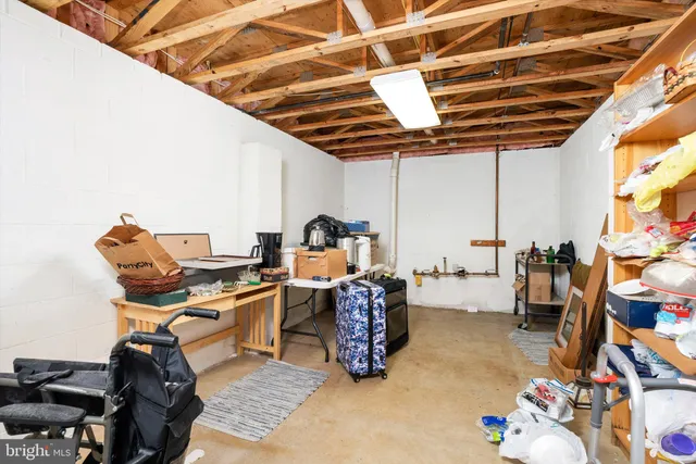 a work room with furniture