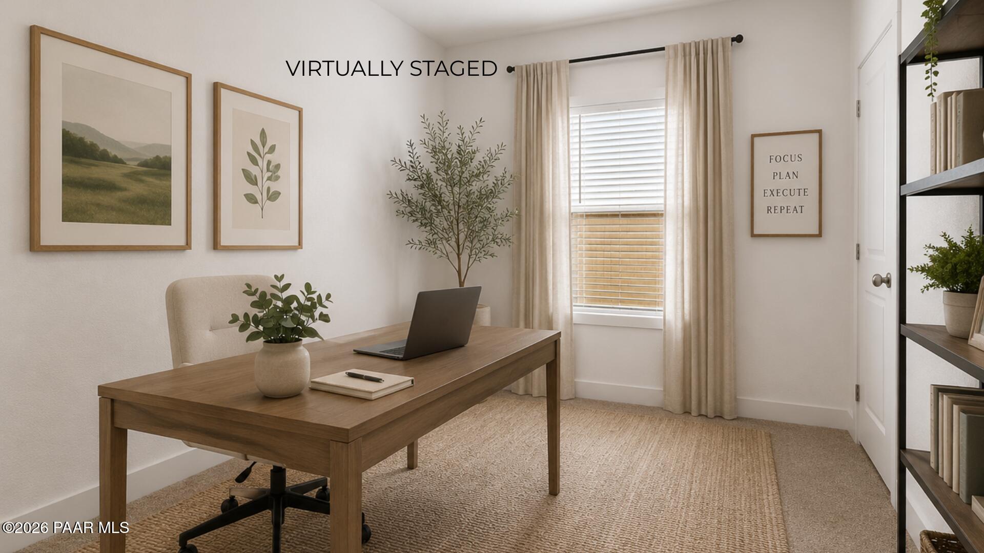65 Hawaii Road Paulden, AZ 86334 - Photo 22 of 29 a view of a workspace with furniture and window