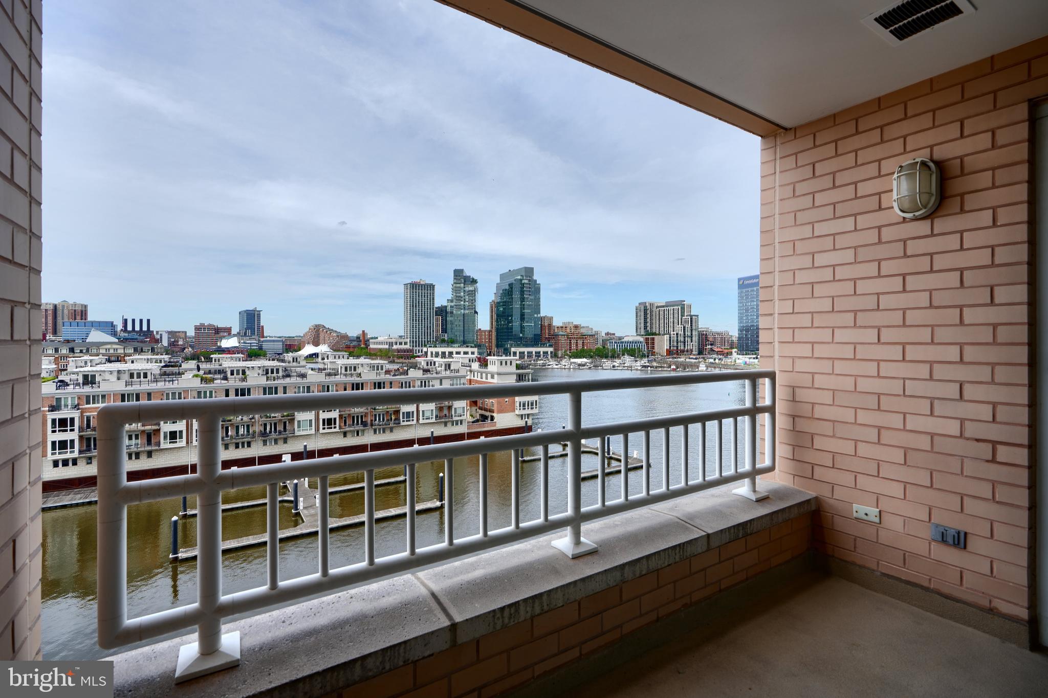 100 Harborview Drive, Unit 609 Baltimore, MD 21230 - Photo 30 of 45 a view of a balcony with city view