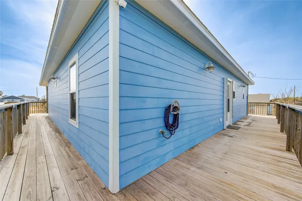 a view of a wooden deck