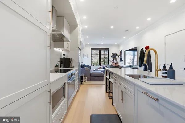 a workspace with furniture and window