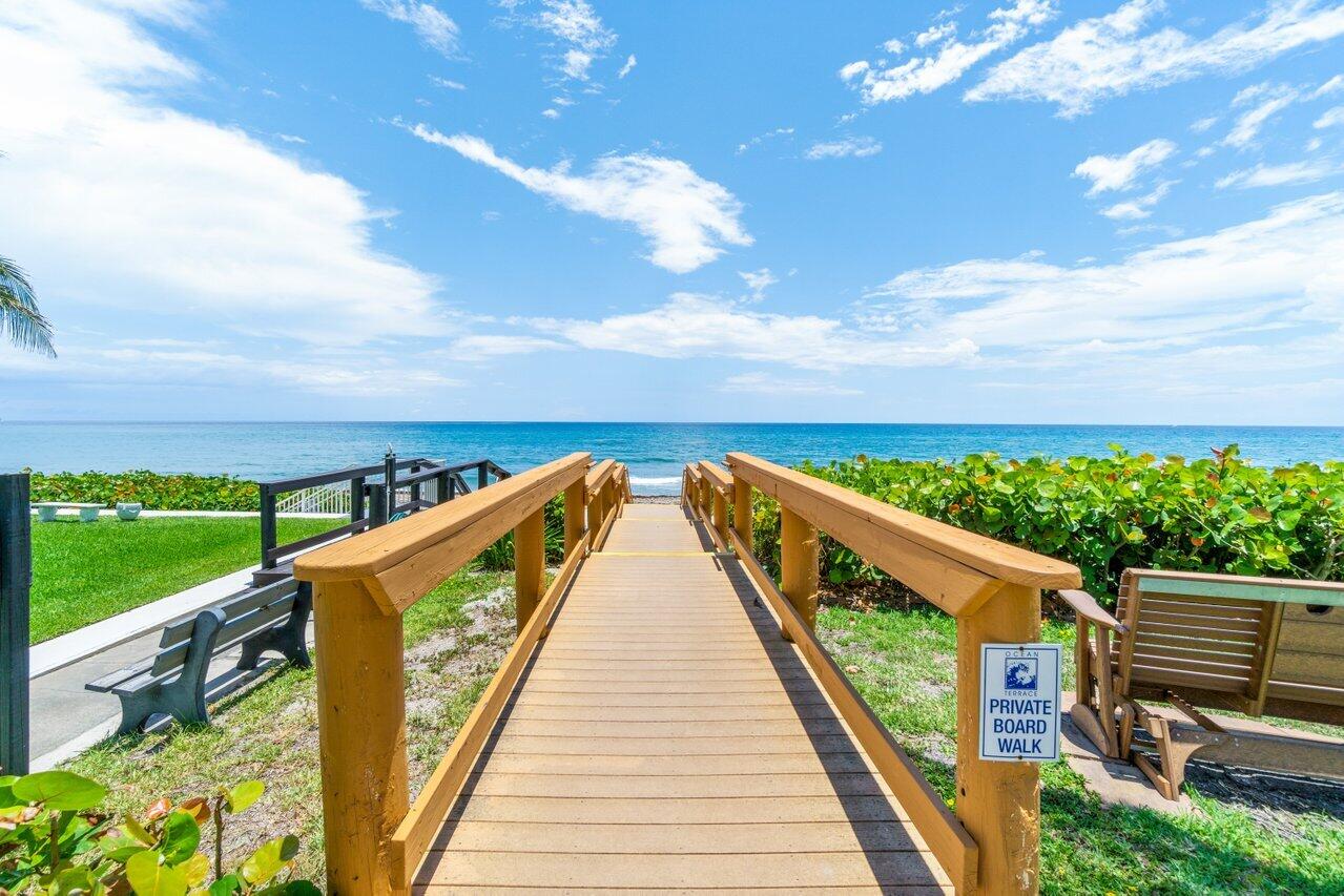 3115 South Ocean Boulevard, Unit 104 Highland Beach, FL 33487 - Photo 35 of 45 Private Beach Entrance