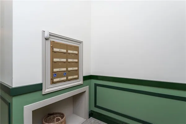 a view of wooden balcony