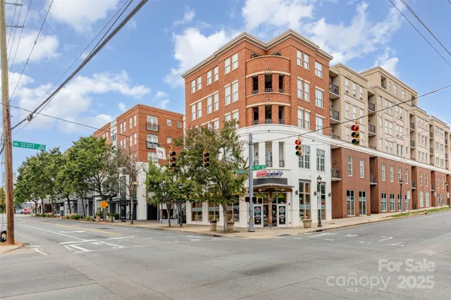 a front view of a building