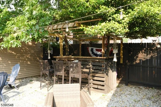 a view of outdoor space with seating area