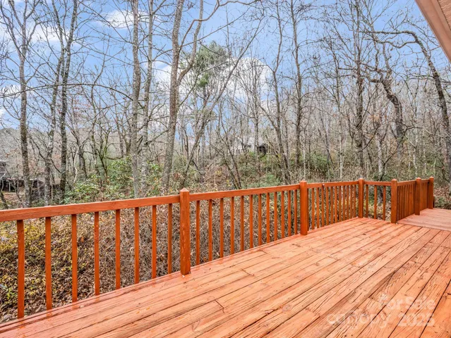 a view of wooden deck