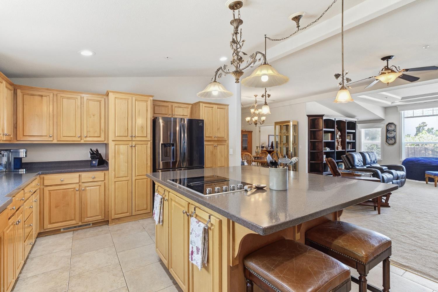 12390 Hobday Road Wilton, CA 95693 - Photo 20 of 92 a kitchen with stainless steel appliances granite countertop a sink a stove and refrigerator