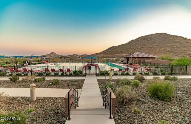 an outdoor space with patio