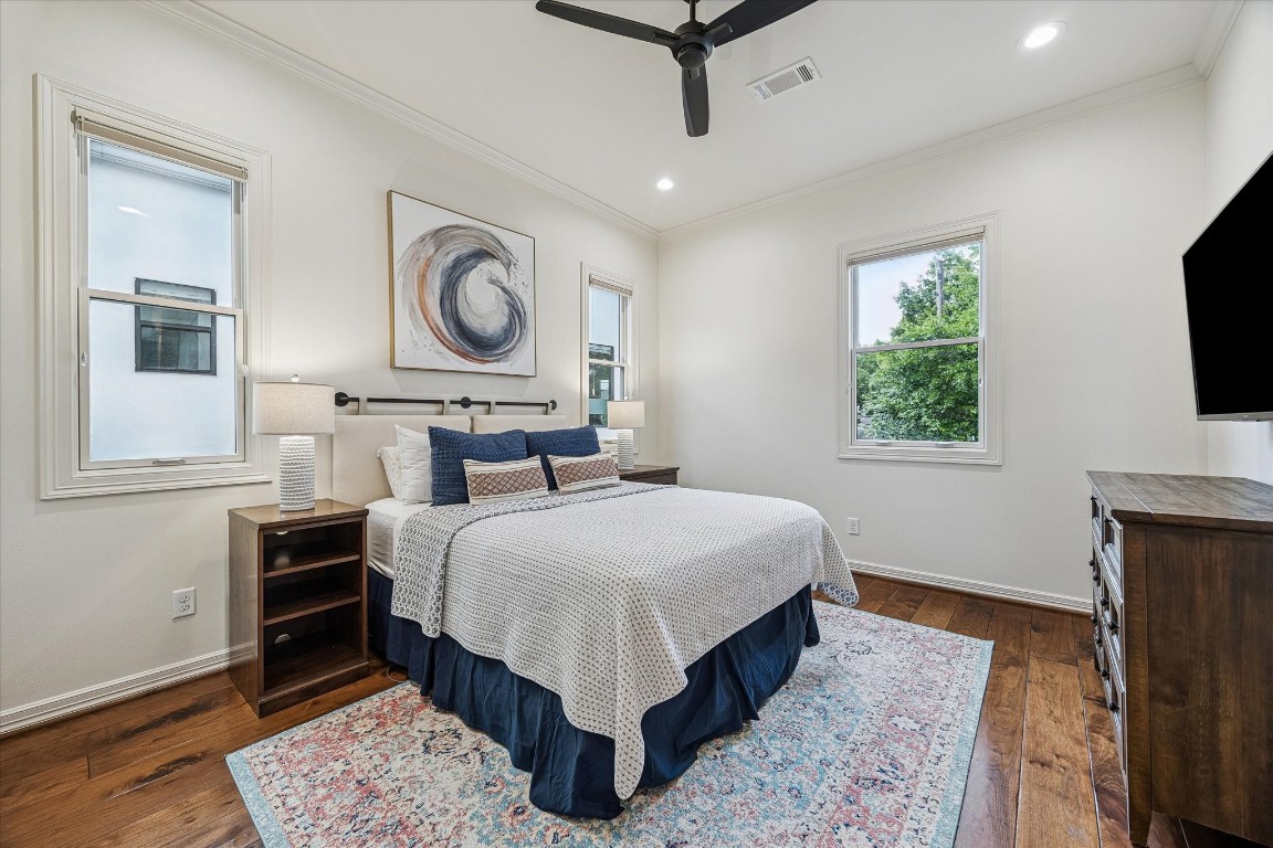 3810 Drake Street Houston, TX 77005 - Photo 25 of 48 BEDROOM TWO. Currently used as a guest bedroom with it's own bathroom and custom fitted closet. Thanks to the dual aspect windows, this is a lovely sunny room.
