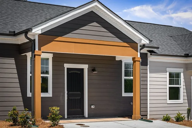 a front view of a house