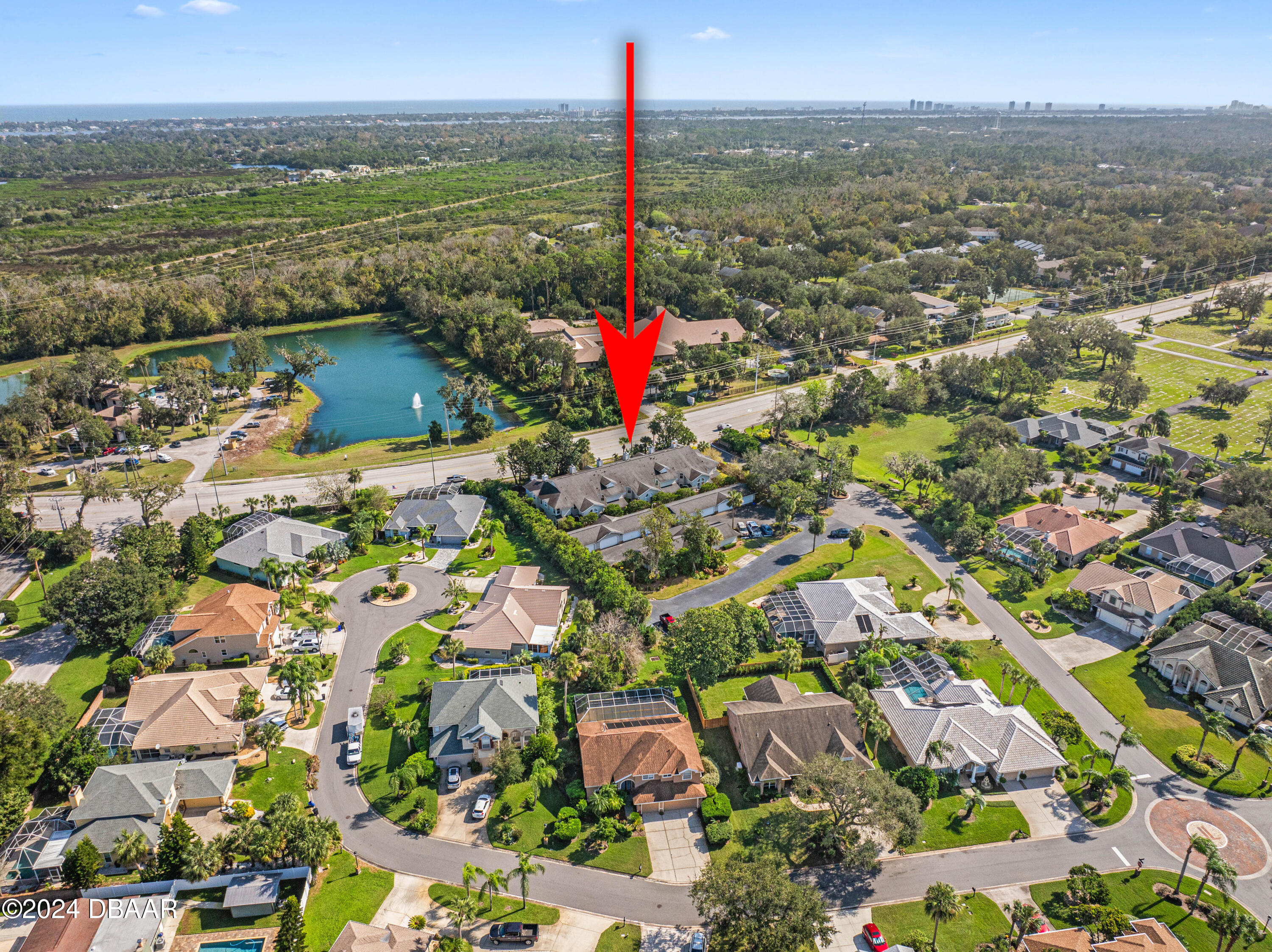 596 North Nova Road, Unit 303 Ormond Beach, FL 32174 - Photo 29 of 38 Drone View Facing East